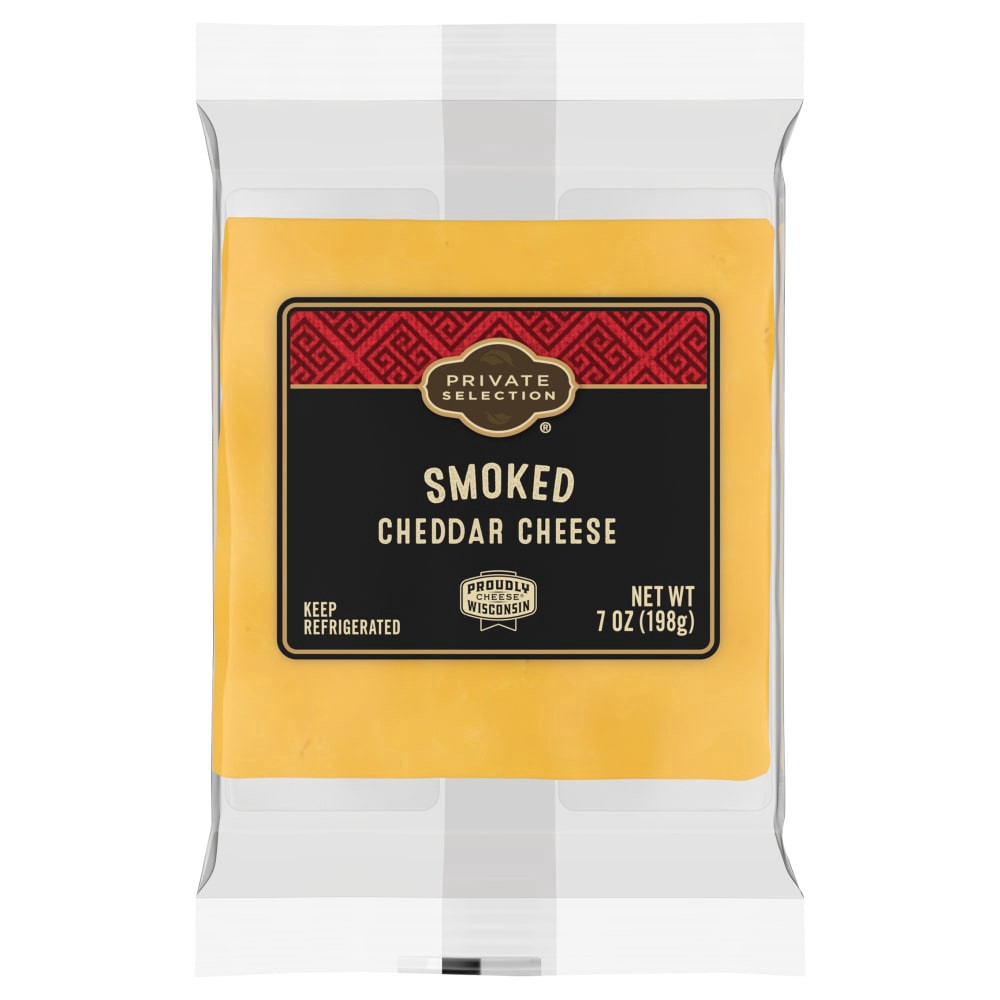 slide 1 of 1, Private Selection® Smoked Cheddar Block Cheese, 7 oz
