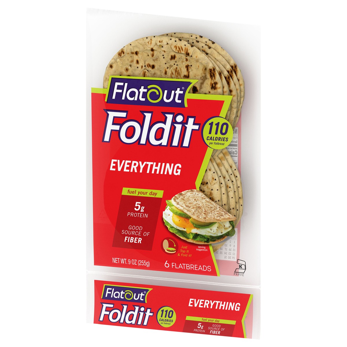 slide 14 of 14, Flatout Everything Fold-It Flatbread, 6 ct