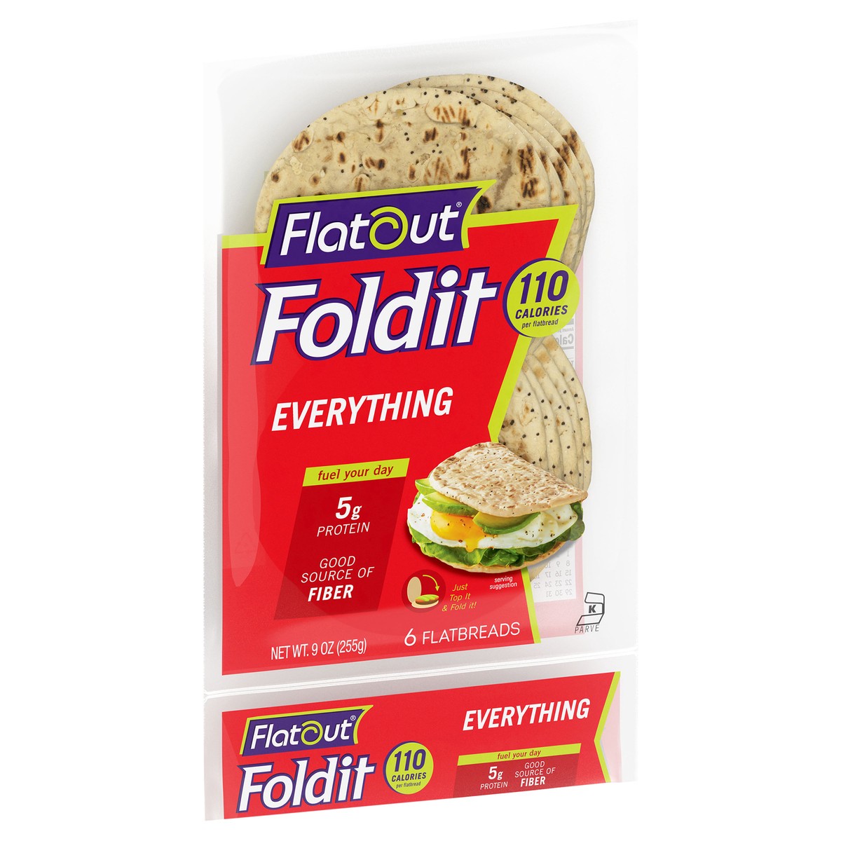 slide 13 of 14, Flatout Everything Fold-It Flatbread, 6 ct