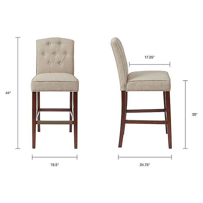 slide 3 of 4, Marian Madison Park Tufted Bar Stool - Tan, 1 ct