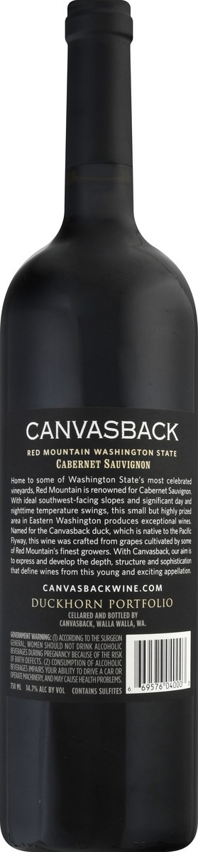 slide 5 of 9, Canvasback Cabernet Sauvignon, Red Mountain, 2017, 750 ml