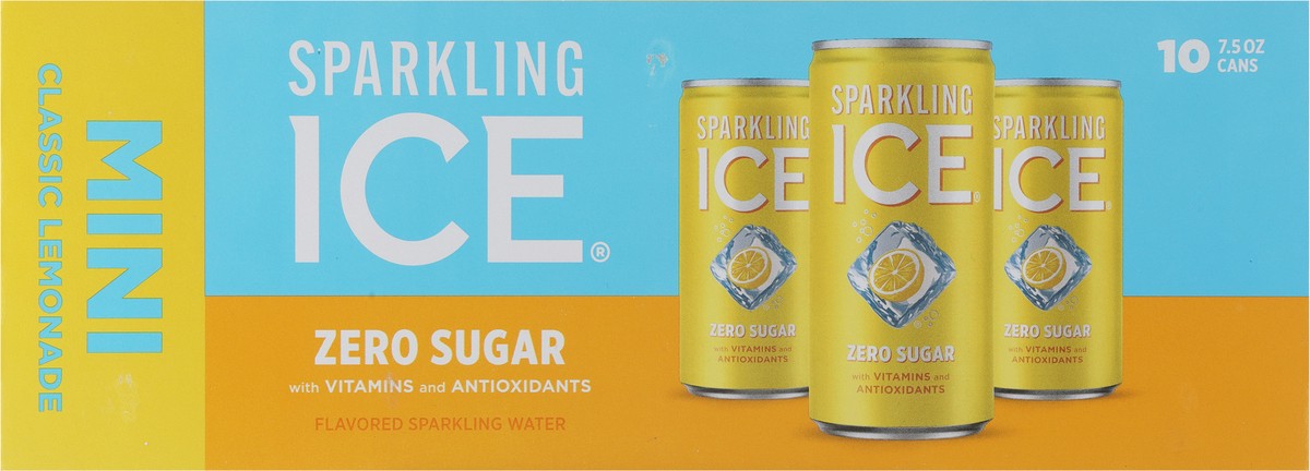slide 7 of 15, Sparkling ICE Zero Sugar Classic Lemonade Mini Sparkling Water 10 - 7.5 fl oz Cans, 10 ct