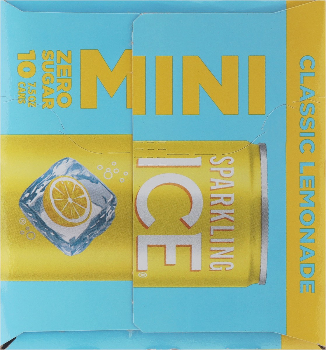 slide 4 of 15, Sparkling ICE Zero Sugar Classic Lemonade Mini Sparkling Water 10 - 7.5 fl oz Cans, 10 ct