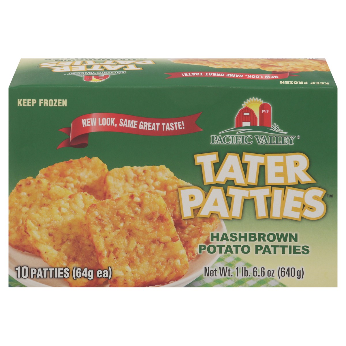 slide 1 of 13, Pacific Valley Tater Patties Hashbrown Potato Patties 10 ea, 10 ct