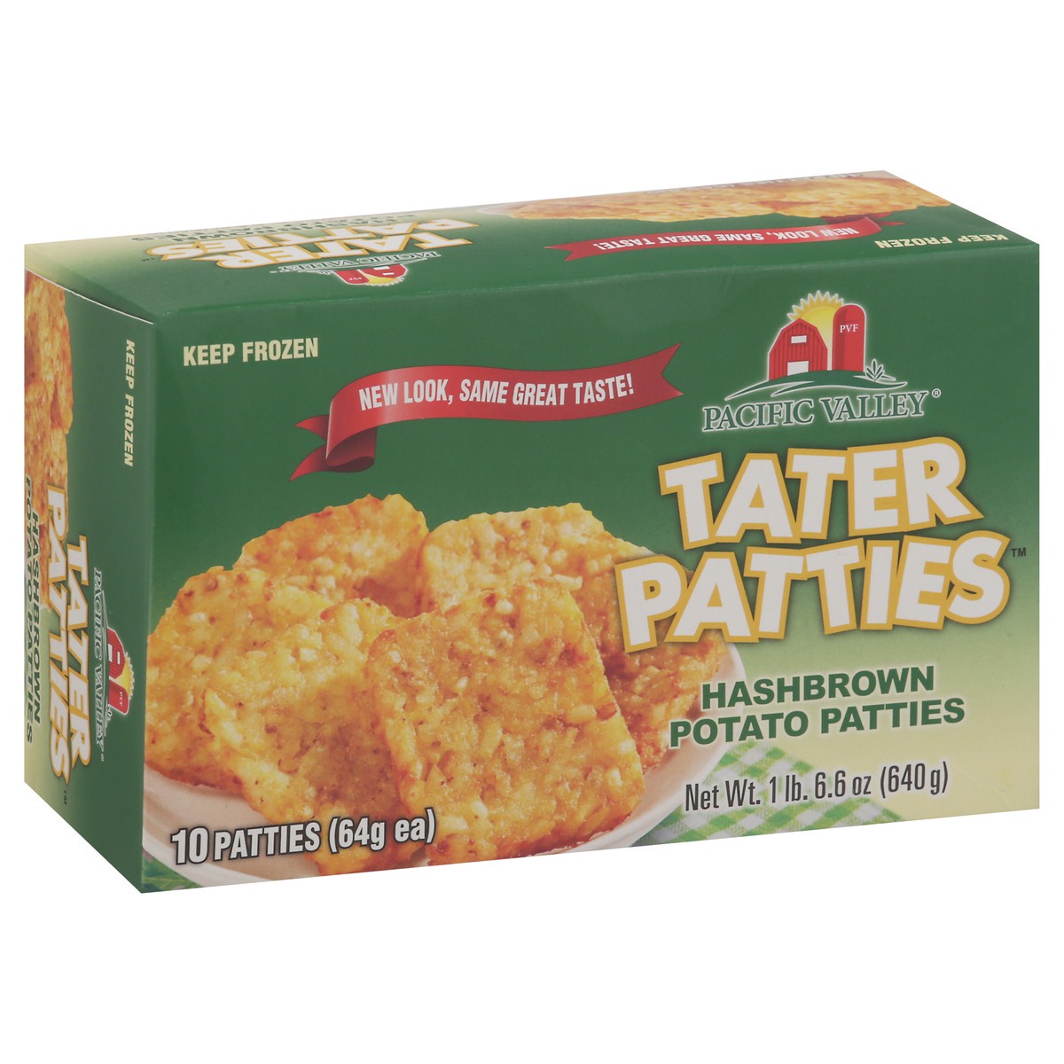 slide 9 of 13, Pacific Valley Tater Patties Hashbrown Potato Patties 10 ea, 10 ct