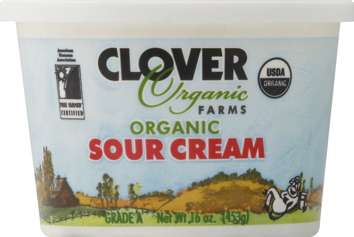slide 2 of 3, Clover Sonoma Organic Sour Cream - 16 oz, 16 oz