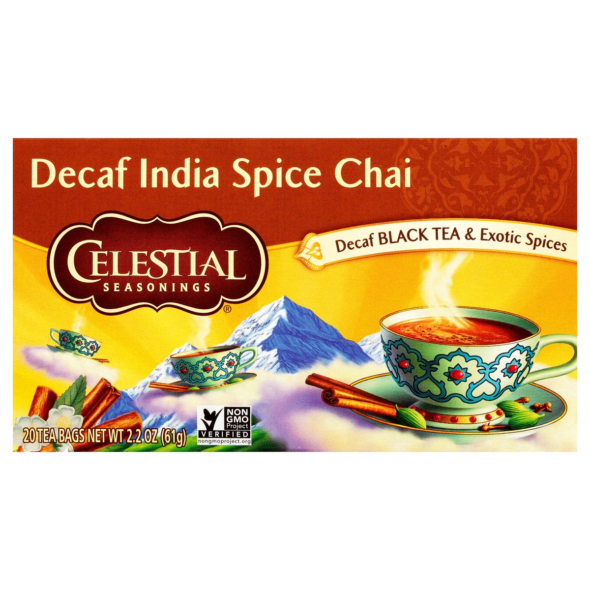 slide 2 of 12, Celestial Seasonings Decaf India Spice Chai Tea Bags 20 ct Box, 20 ct