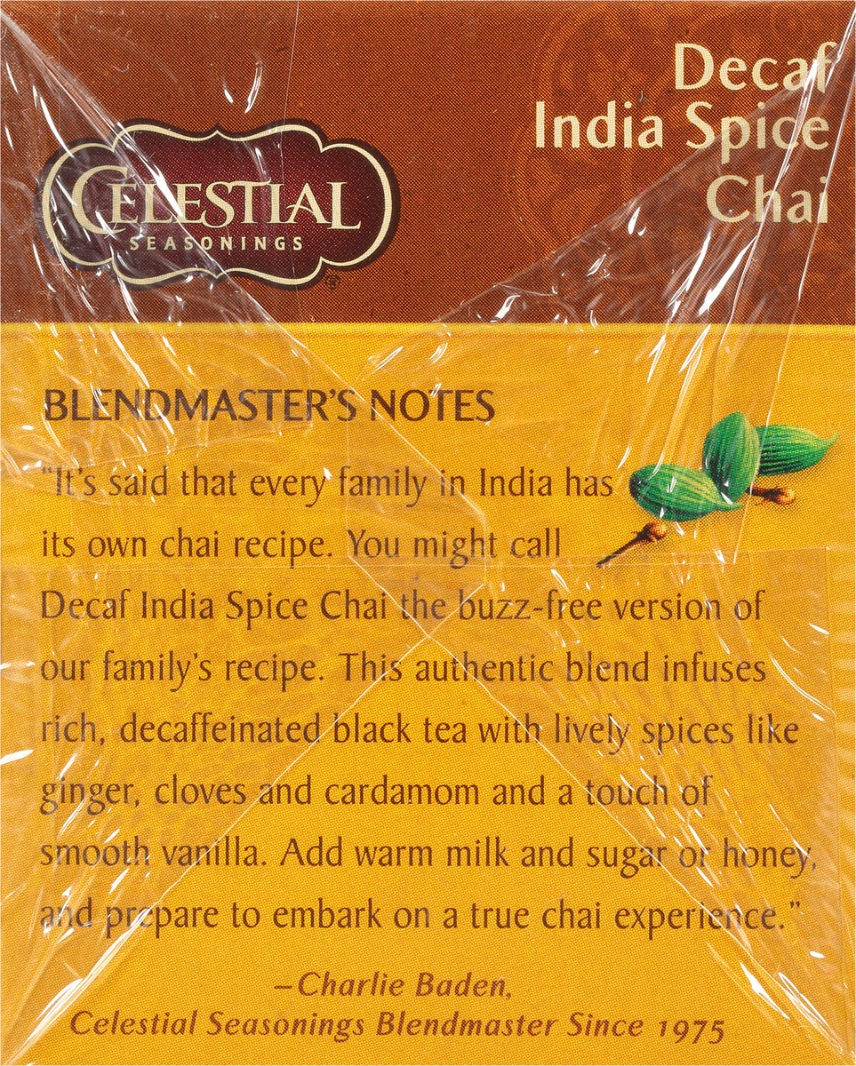 slide 12 of 12, Celestial Seasonings Decaf India Spice Chai Tea Bags 20 ct Box, 20 ct