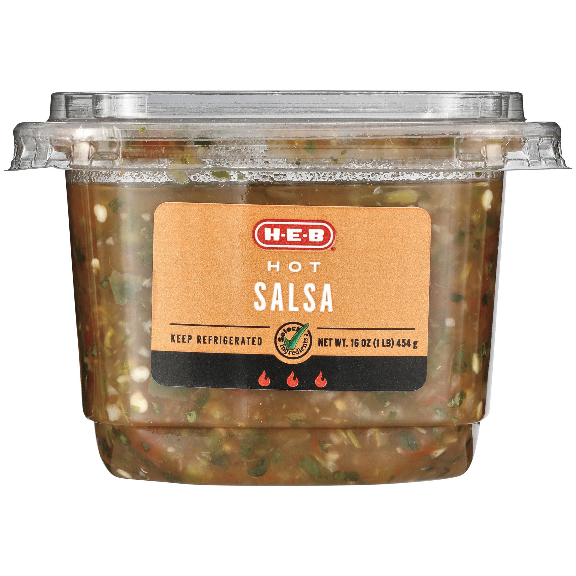 slide 1 of 1, H-E-B Fresh Salsa - Hot, 16 oz