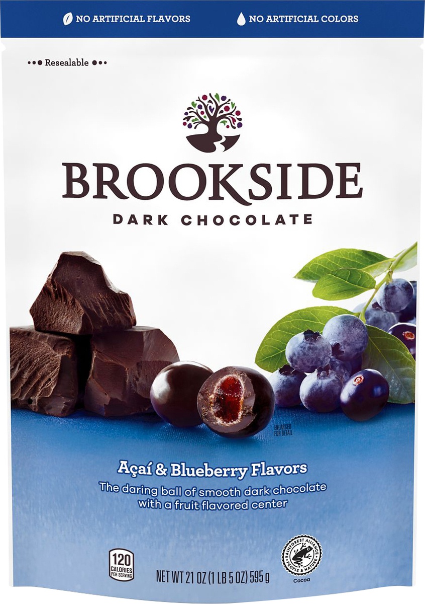 slide 4 of 6, Brookside Acai and Blueberry Dark Chocolate, 21 oz