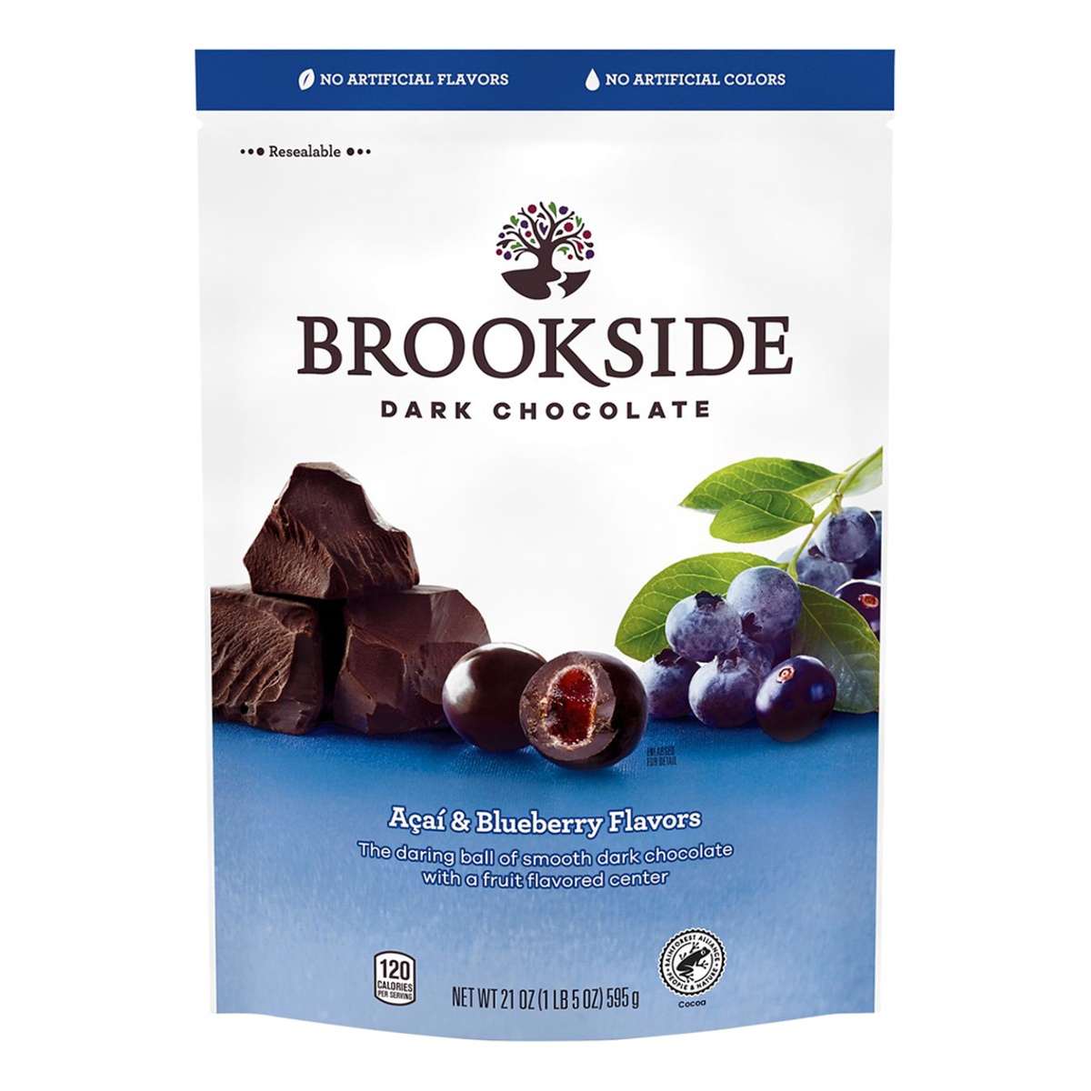 slide 6 of 6, Brookside Acai and Blueberry Dark Chocolate, 21 oz