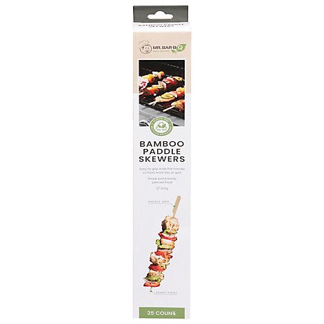 slide 1 of 1, Mbbq Sus Flat Bamboo Skewers - 25 CT, 25 ct