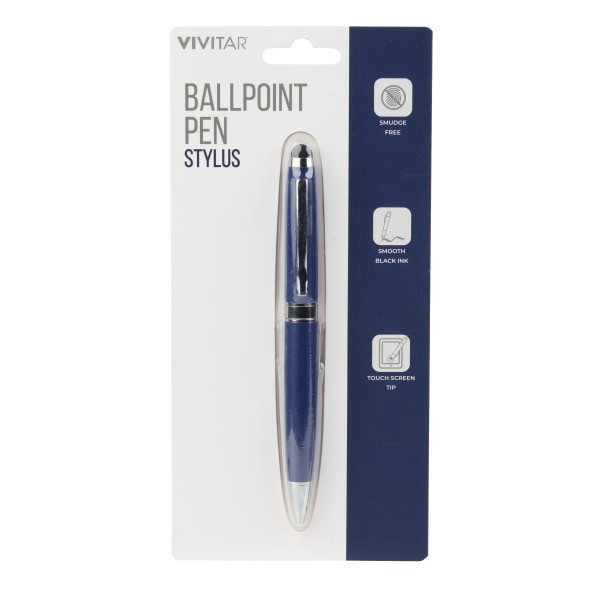 slide 1 of 2, Vivitar Ballpoint Pen Stylus, Navy, Nil7004-Nav-Stk-24, 1 ct