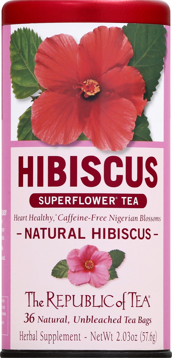 slide 6 of 11, The Republic of Tea Hibiscus Superflower Tea Bags - 36 ct, 36 ct