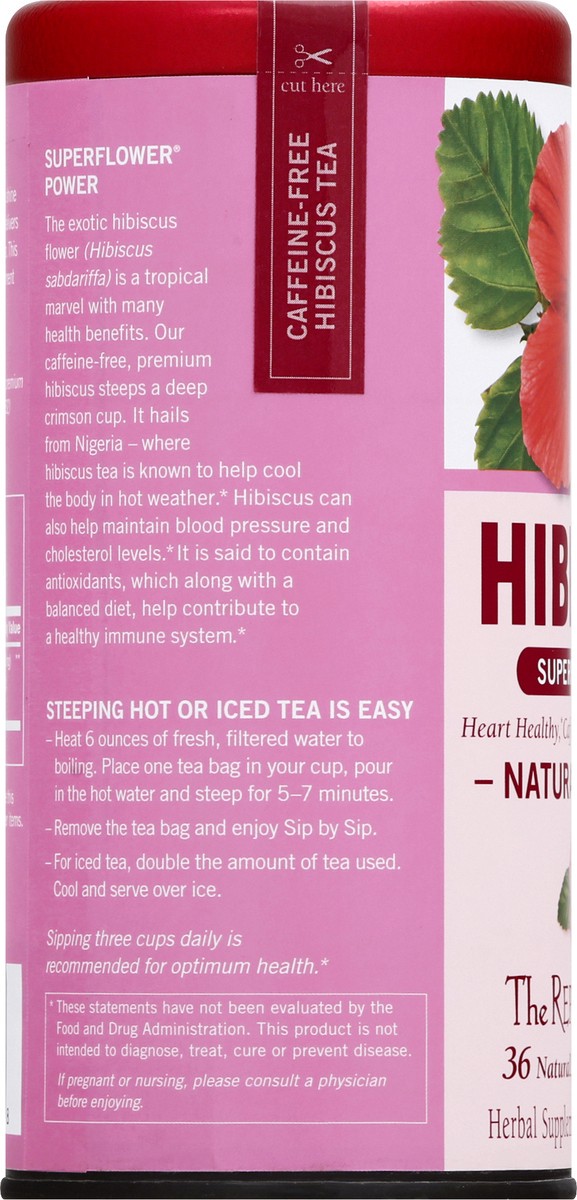 slide 7 of 11, The Republic of Tea Hibiscus Superflower Tea Bags - 36 ct, 36 ct