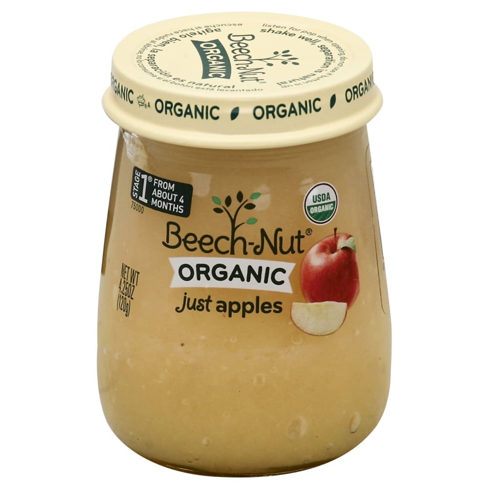 slide 1 of 1, Beech-Nut Baby Food Stage 1 Organic Apples, 4.25 oz