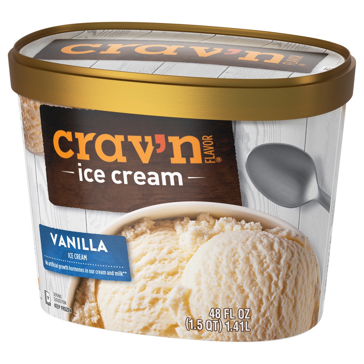 slide 3 of 4, Crav'n Flavor Vanilla Ice Cream 48 fl oz, 48 fl oz