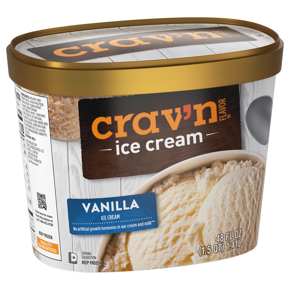 slide 2 of 4, Crav'n Flavor Vanilla Ice Cream 48 fl oz, 48 fl oz