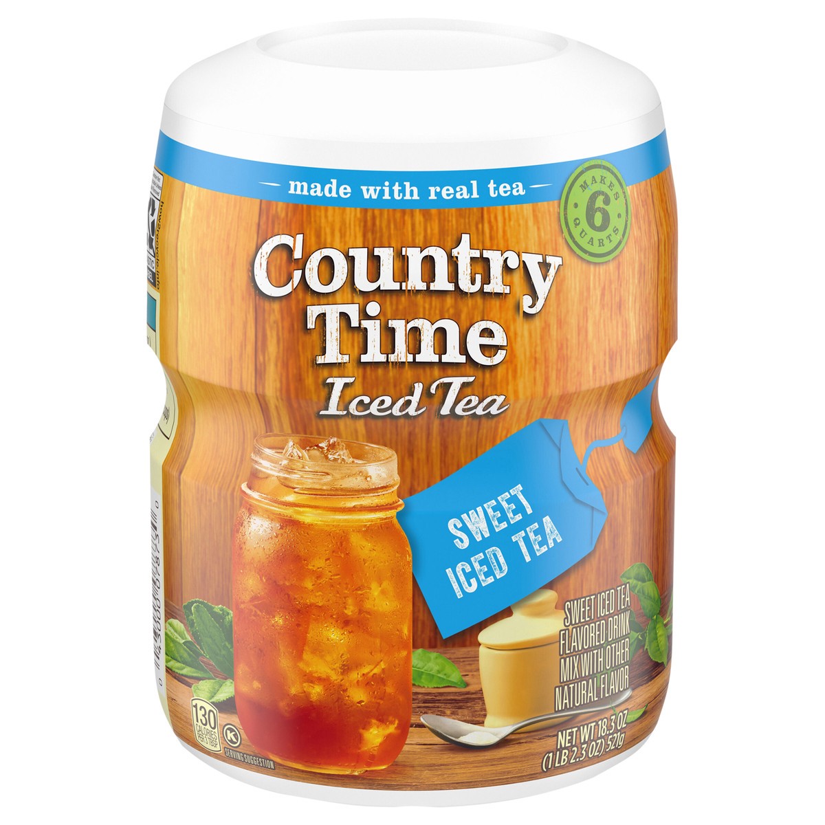 slide 2 of 14, Country Time Sweet Tea Naturally Flavored Powdered Drink Mix, 18.3 oz Canister, 18.3 oz