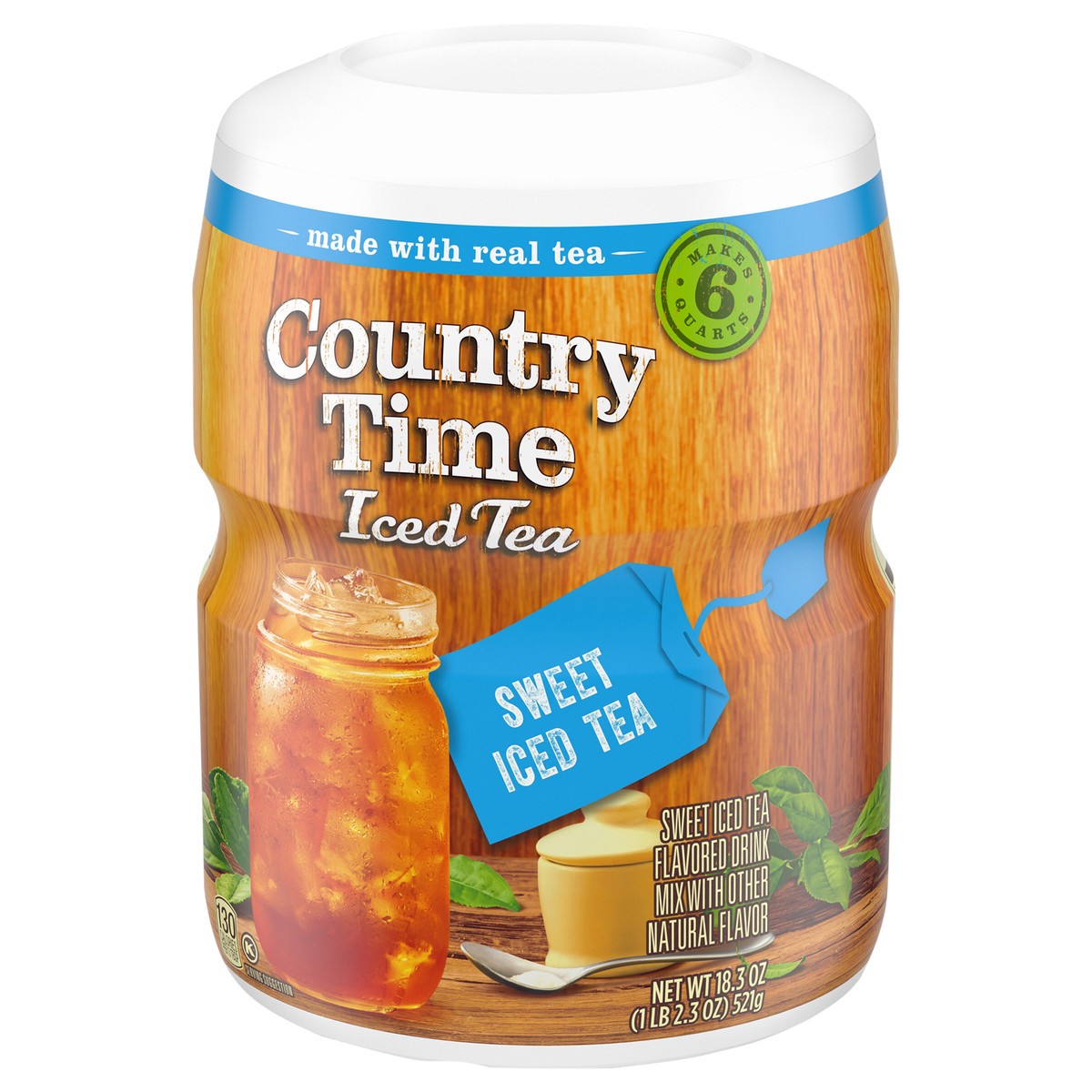 slide 14 of 14, Country Time Sweet Tea Naturally Flavored Powdered Drink Mix, 18.3 oz Canister, 18.3 oz