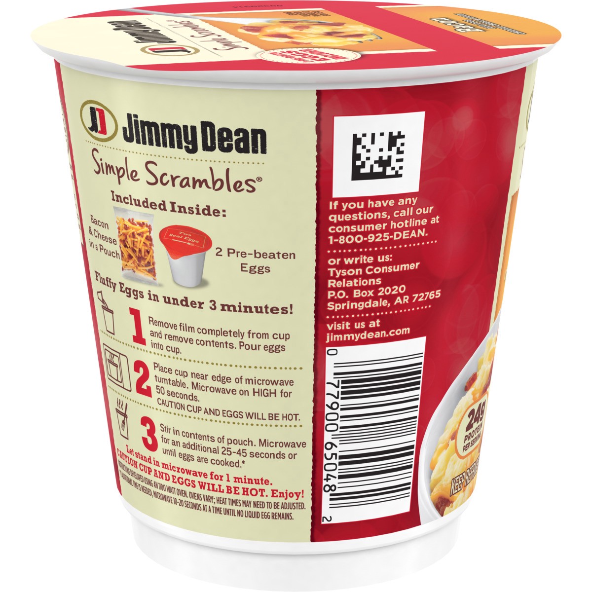 slide 3 of 8, Jimmy Dean Simple Scrambles Bacon, 5.35 oz., 5.35 oz