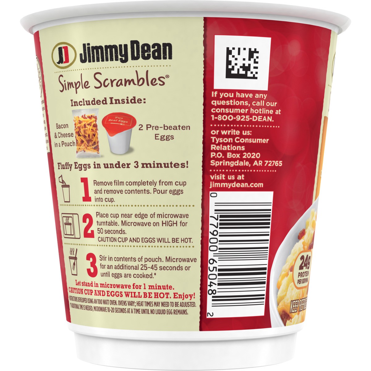 slide 7 of 8, Jimmy Dean Simple Scrambles Bacon, 5.35 oz., 5.35 oz