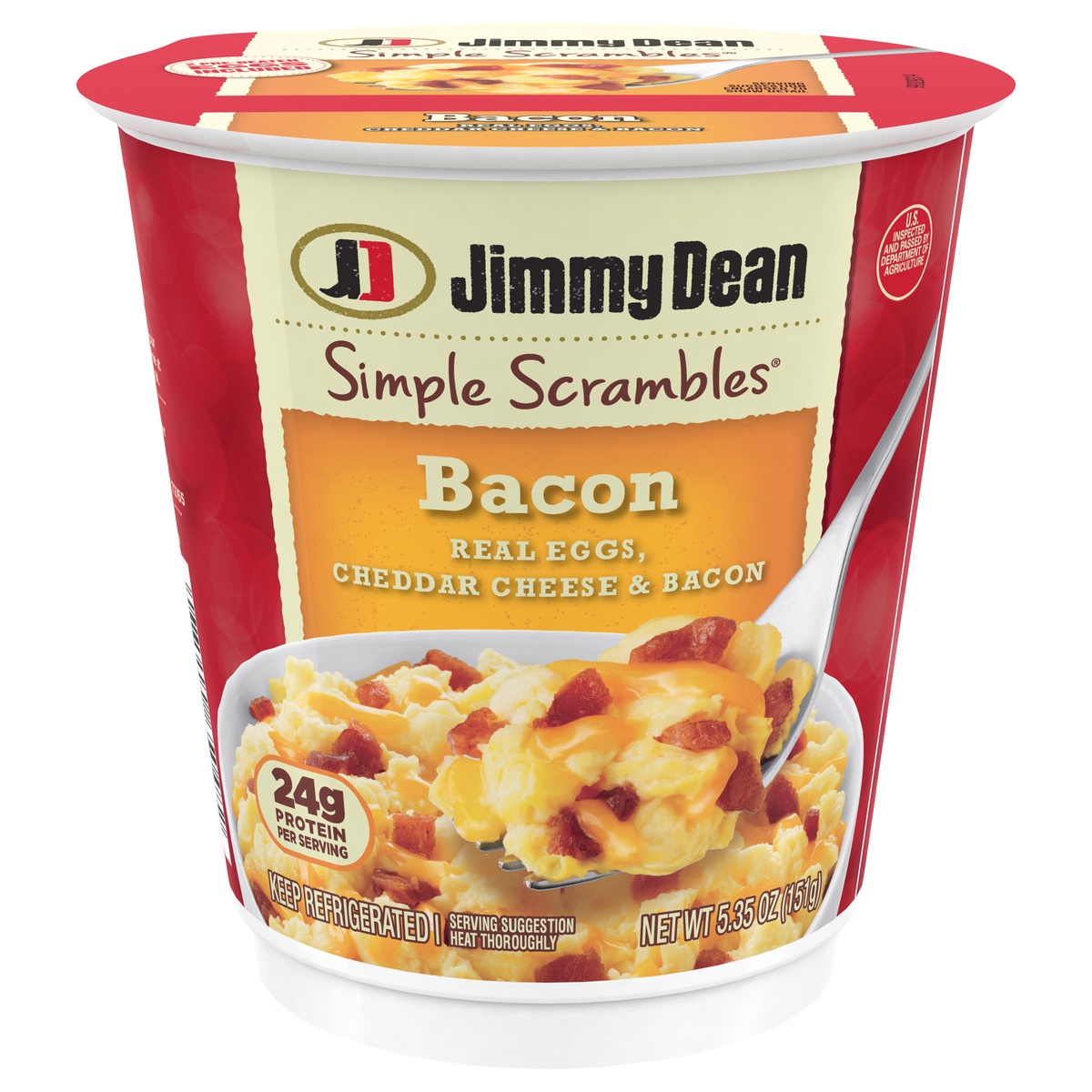 slide 1 of 6, Jimmy Dean Simple Scramblers - Bacon, 5.35 oz