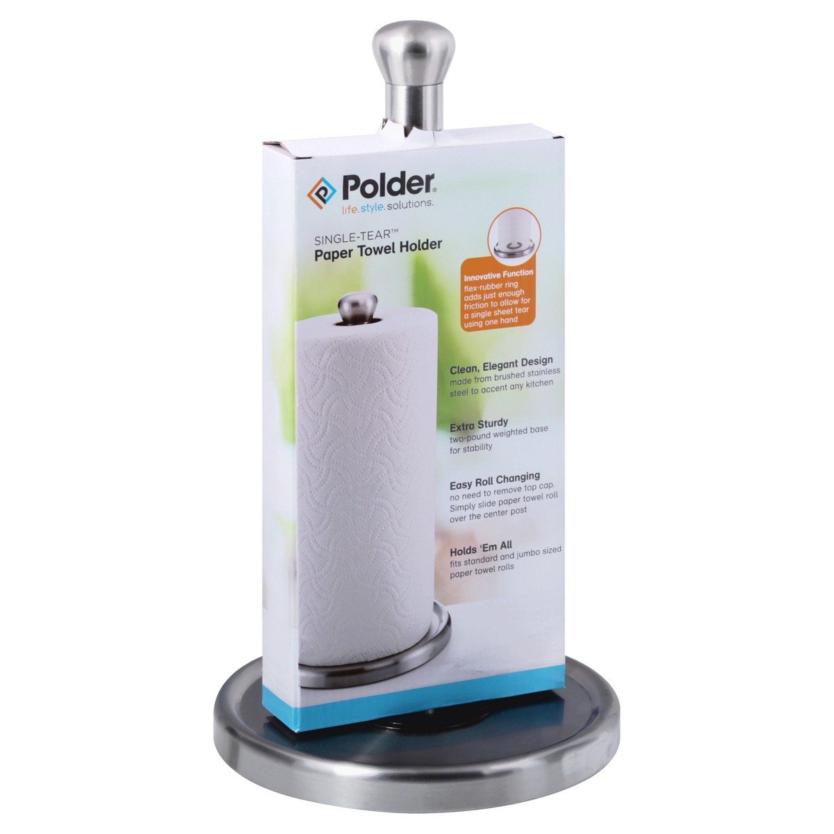 slide 6 of 9, Polder Single-Tear Paper Towel Holder 1 ea, 1 ct