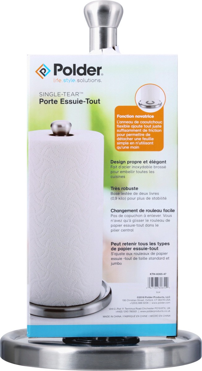 slide 8 of 9, Polder Single-Tear Paper Towel Holder 1 ea, 1 ct