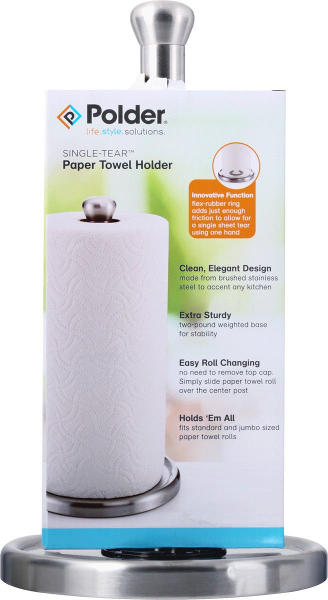 slide 9 of 9, Polder Single-Tear Paper Towel Holder 1 ea, 1 ct