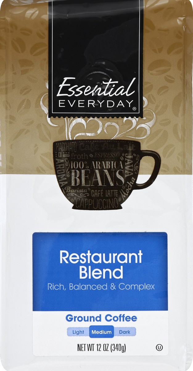 slide 2 of 6, Essential Everyday Coffee, Ground, Medium, Restaurant Blend - 12 oz, 12 oz