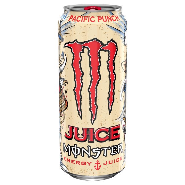 slide 1 of 2, Juice Monster Energy + Juice Pacific Punch Energy Drink - 16 fl oz, 16 fl oz