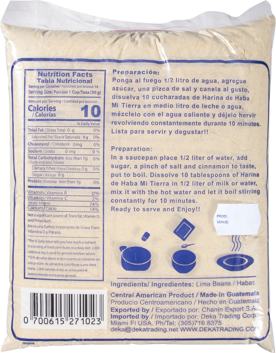 slide 11 of 12, Mi Tierra Lima Bean Flour 425 g, 15 oz