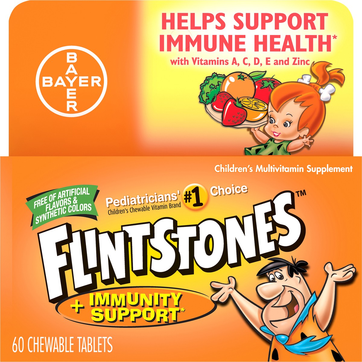 slide 4 of 6, Flintstones Plus Immunity Support Children's Multivitamin Supplement Chewable Tablets, 60 ct