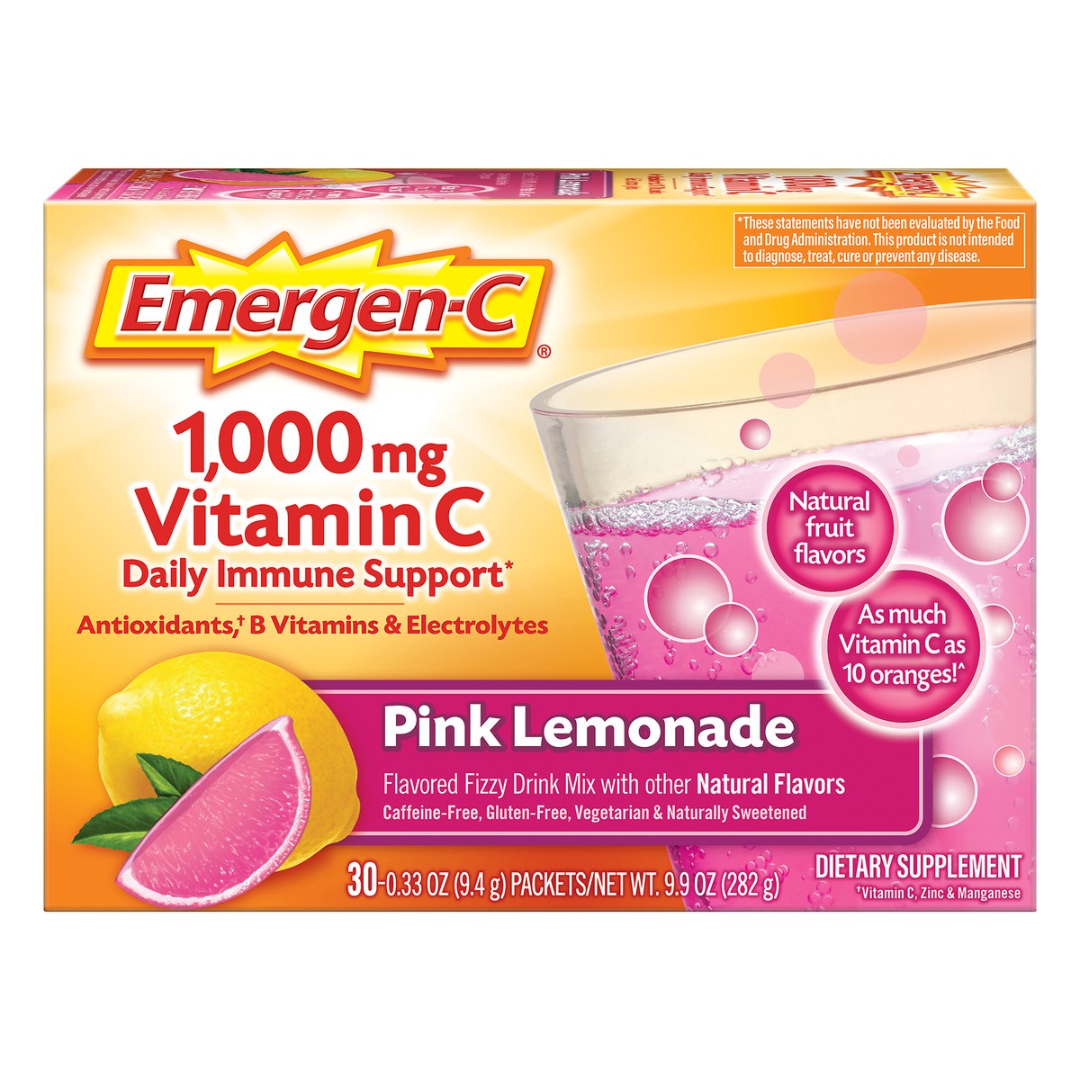 EmergenC Pink Lemonade Vitamin C Dietary Supplement Drink Mix 30 ct; 0.33 oz Shipt