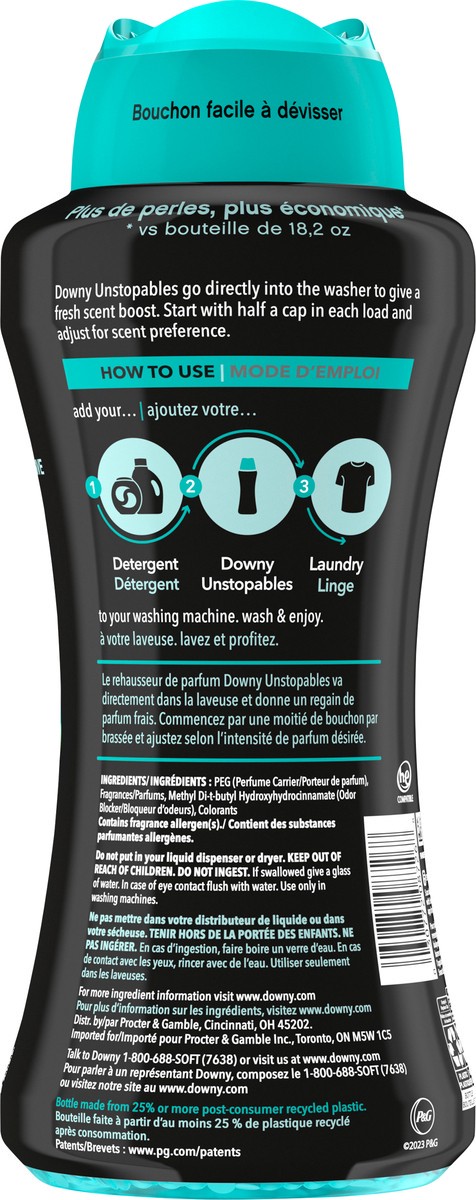 slide 2 of 8, Downy Unstopables In Wash Scent Booster Beads, Fresh Scent, 24 oz, Laundry Beads for odor Protection, Downy Scent Booster Beads, Laundry Scent Boosters, 1.5 lb