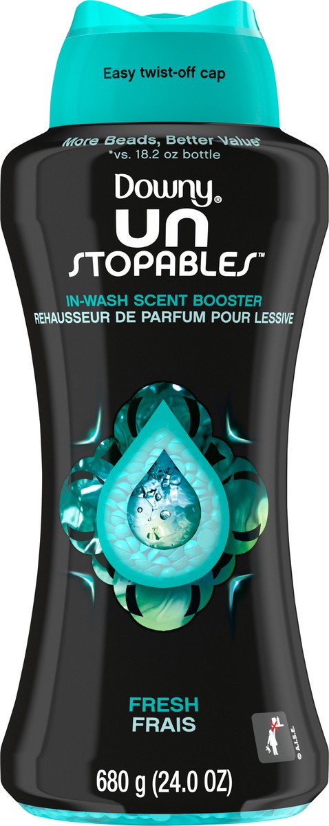 slide 6 of 8, Downy Unstopables In Wash Scent Booster Beads, Fresh Scent, 24 oz, Laundry Beads for odor Protection, Downy Scent Booster Beads, Laundry Scent Boosters, 1.5 lb