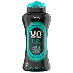 Downy Unstopables In Wash Scent Booster Beads, Fresh Scent, 24 oz, Laundry Beads for odor Protection, Downy Scent Booster Beads, Laundry Scent Boosters