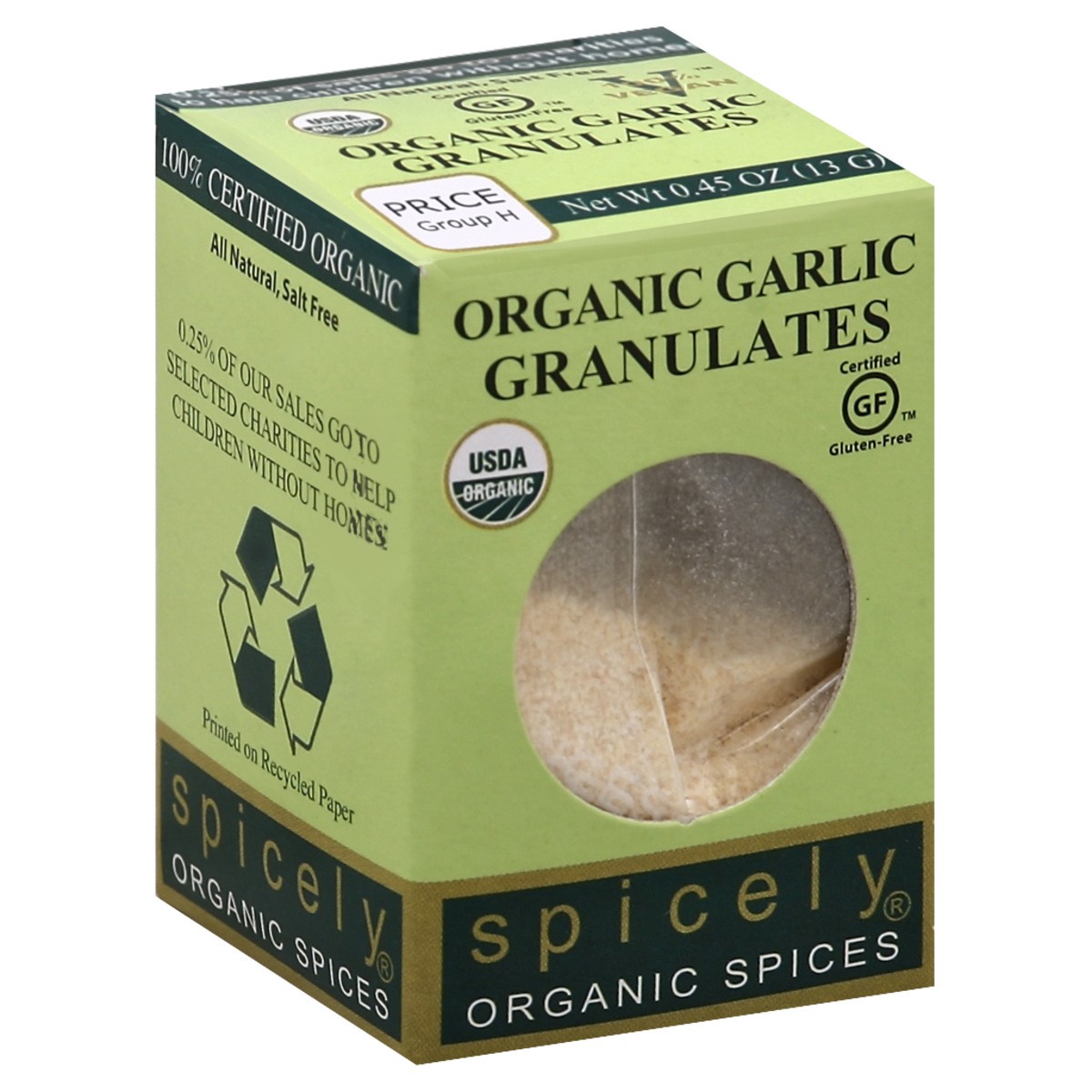 slide 3 of 5, Spicely Organic Spices Garlic 0.45 oz, 0.45 oz