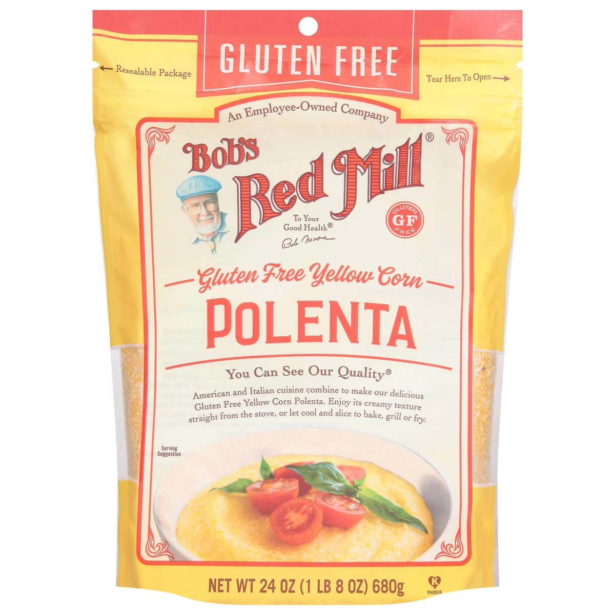 slide 1 of 9, Bob's Red Mill Gluten Free Yellow Corn Polenta 24 oz, 24 oz