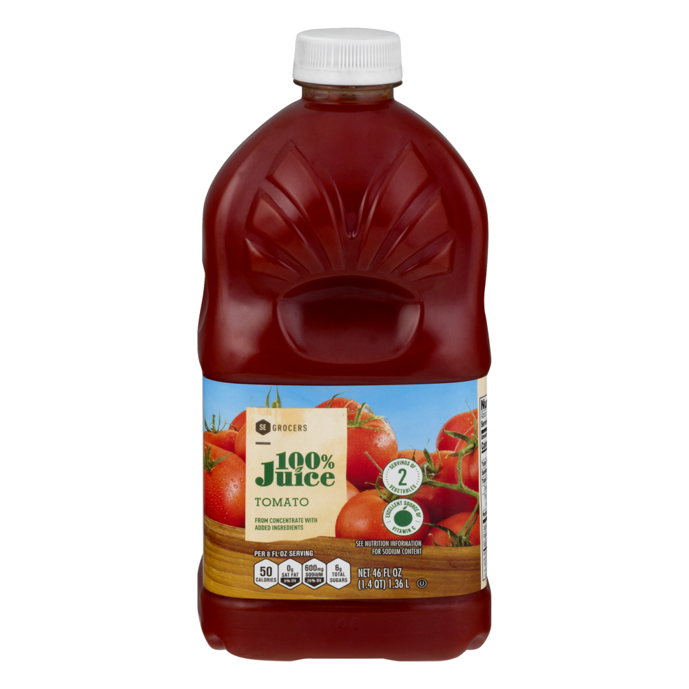 slide 1 of 1, SE Grocers 100% Juice Tomato - 46 oz, 46 oz