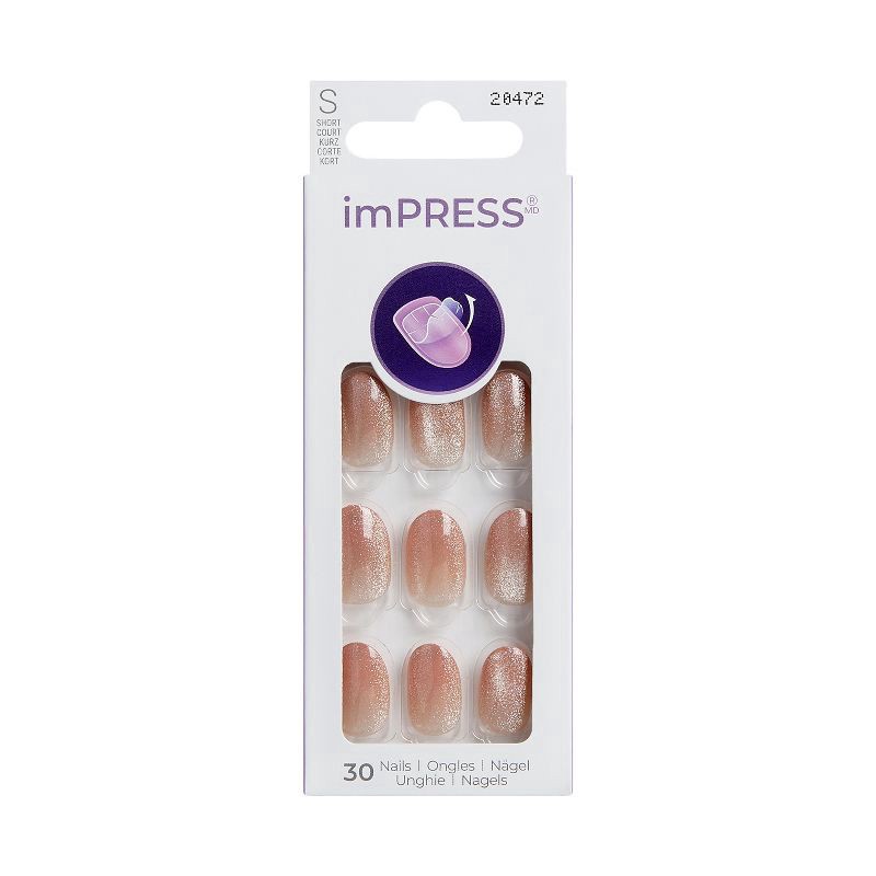 slide 1 of 10, KISS NAIL Ks Impress Nails, My Go To, 1 ct