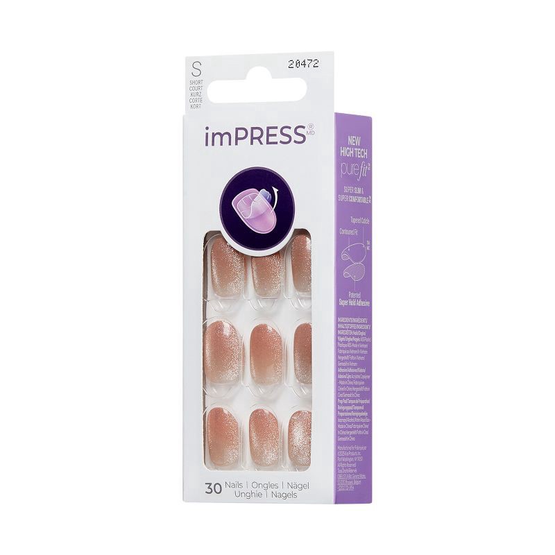 slide 5 of 10, KISS NAIL Ks Impress Nails, My Go To, 1 ct