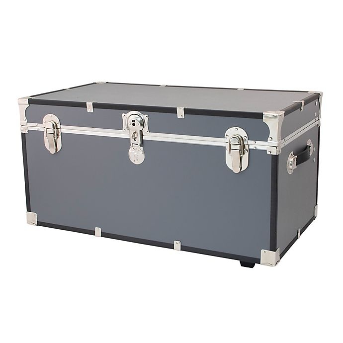 slide 1 of 12, SALT Trunk Footlocker with Wheels - Charcoal, 31 in