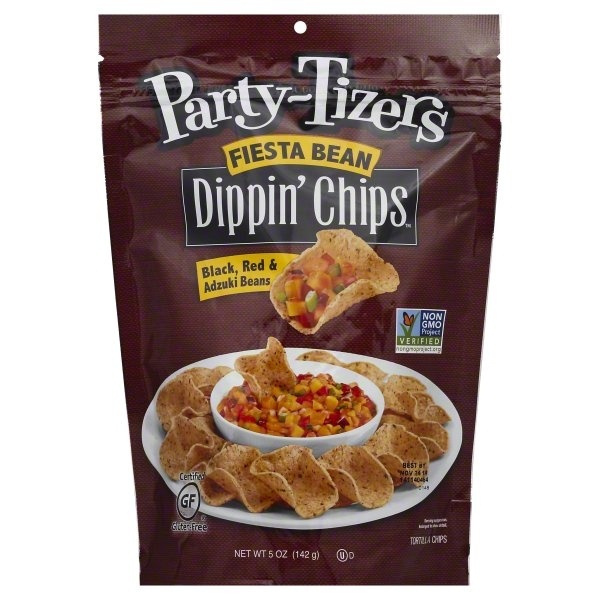 slide 1 of 1, Party-Tizers Dippin Chips Three Bean, 5 oz