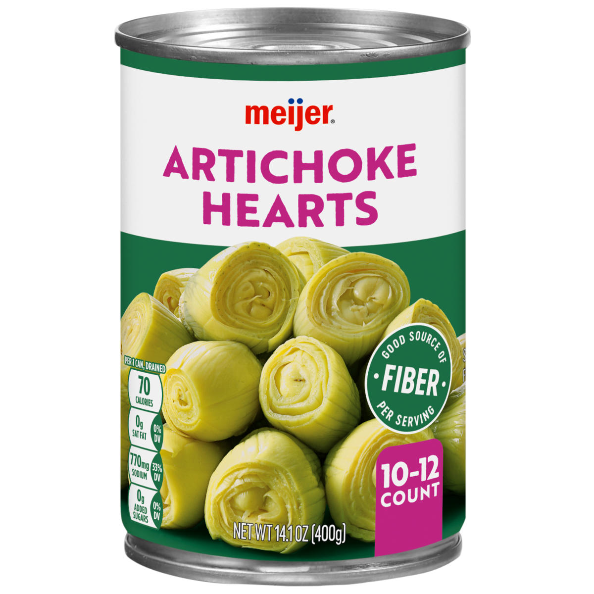 slide 1 of 9, Meijer Canned Artichoke Hearts, 14 oz