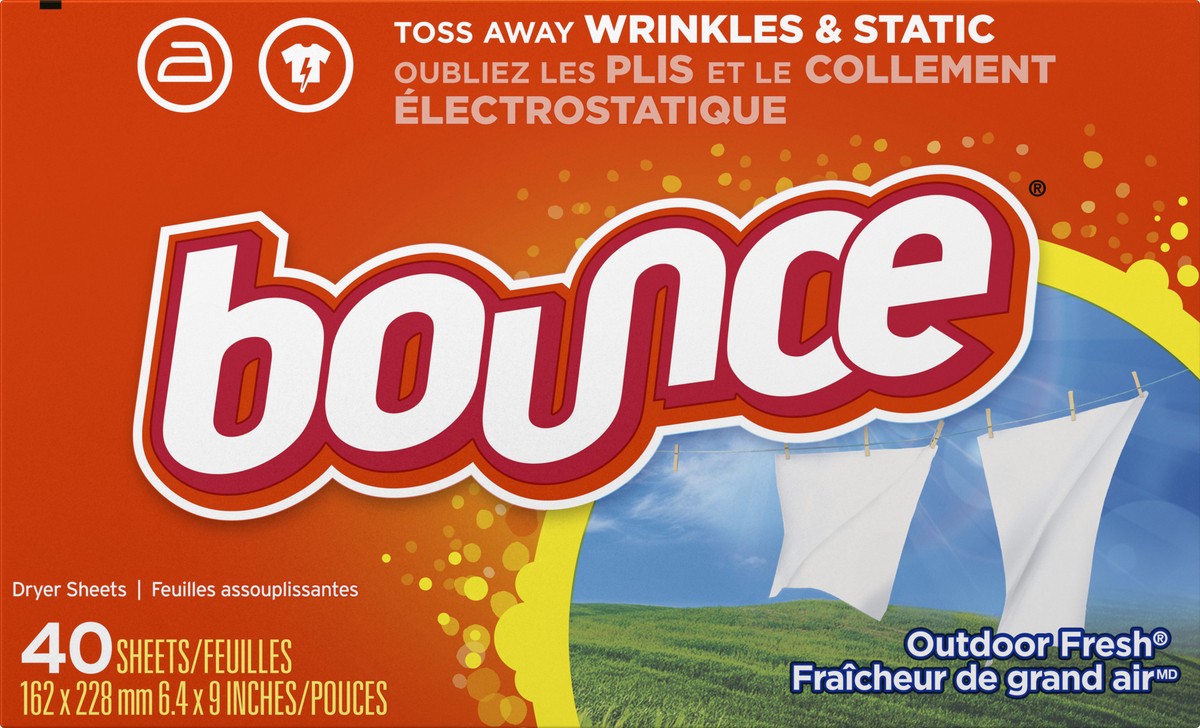 slide 2 of 2, Bounce Scented Singles Fabric Softener Sheets, 40 ct