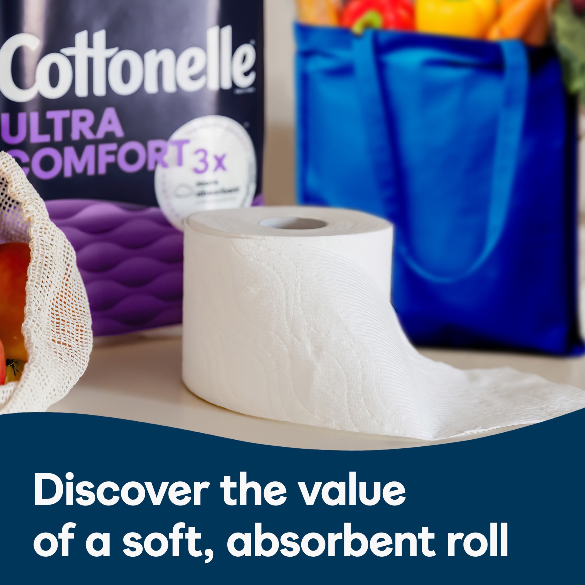 slide 7 of 8, Cottonelle Ultra Comfort Toilet Paper, Strong Toilet Tissue, 18 Mega Rolls (18 Mega Rolls = 72 Regular Rolls), 244 Sheets Per Roll, 18 ct