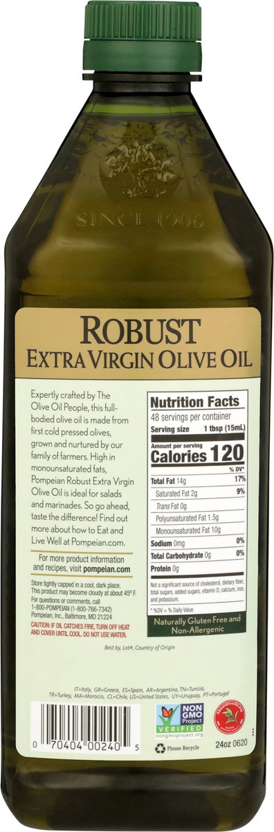 slide 9 of 9, Pompeian Imported Robust Extra Virgin Olive Oil, 24 fl oz