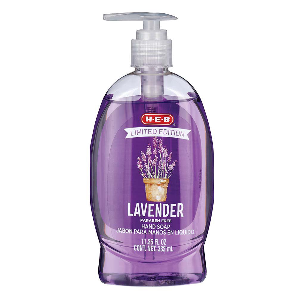 slide 1 of 1, H-E-B Lavender Hand Soap, 11.25 oz
